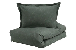 Borås sengetøj - 140x200 cm - Vito green - Sengesæt i 100% bomuldssatin - Borås Cotton sengelinned